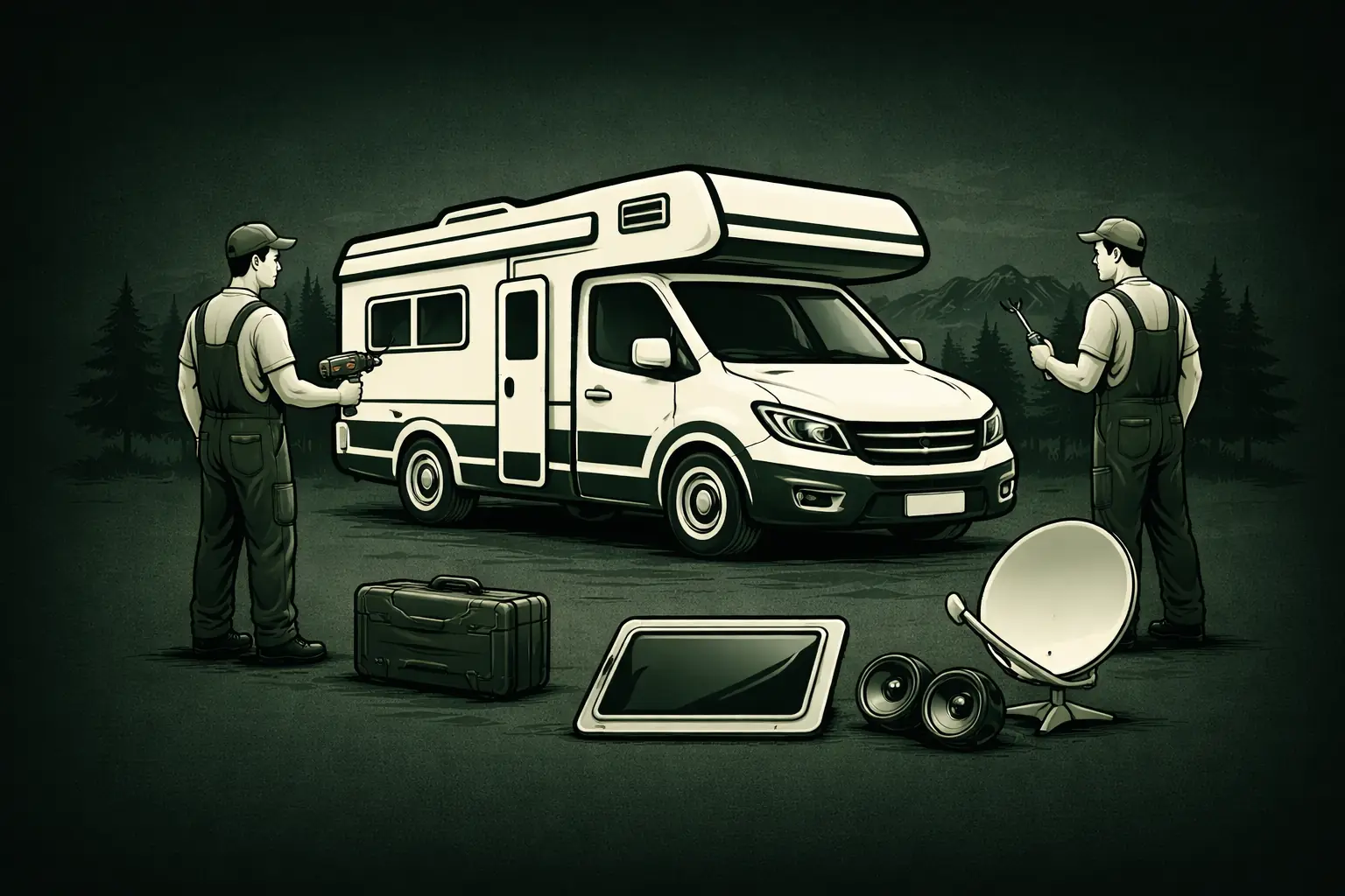 Montaż akcesoriów kempingowych